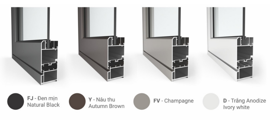 MÀU CỬA NHÔM NHẬT BẢN MAXPRO