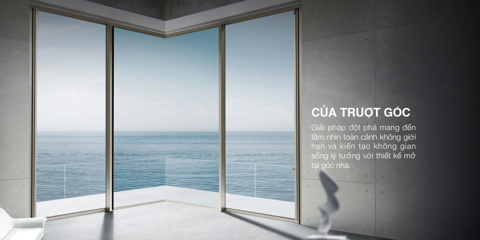 cửa trượt góc