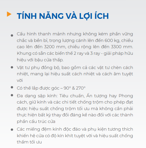 hệ cửa nâng trượt aluprof