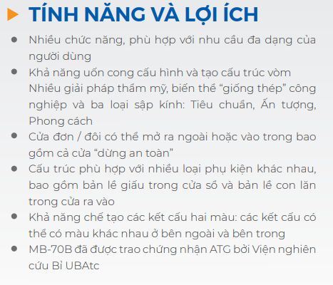 CỬA ALUPROF MB70