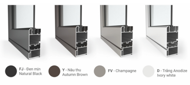 màu cửa nhôm maxpro