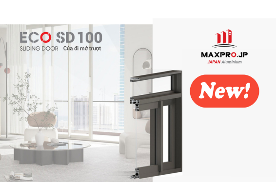 HỆ NHÔM CỬA ĐI MỞ TRƯỢT MAXPRO – ECO SD100