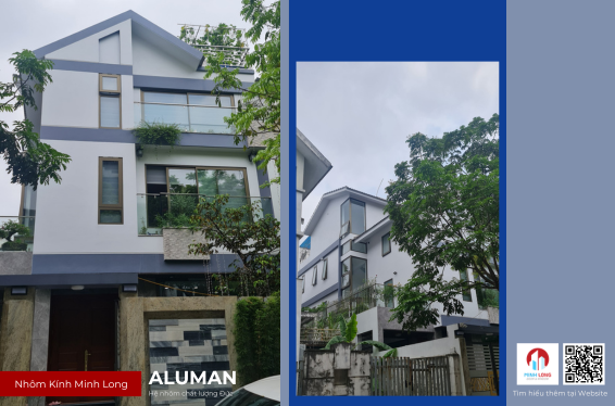 Công trình biệt thự cao cấp với hệ nhôm Đức Aluman