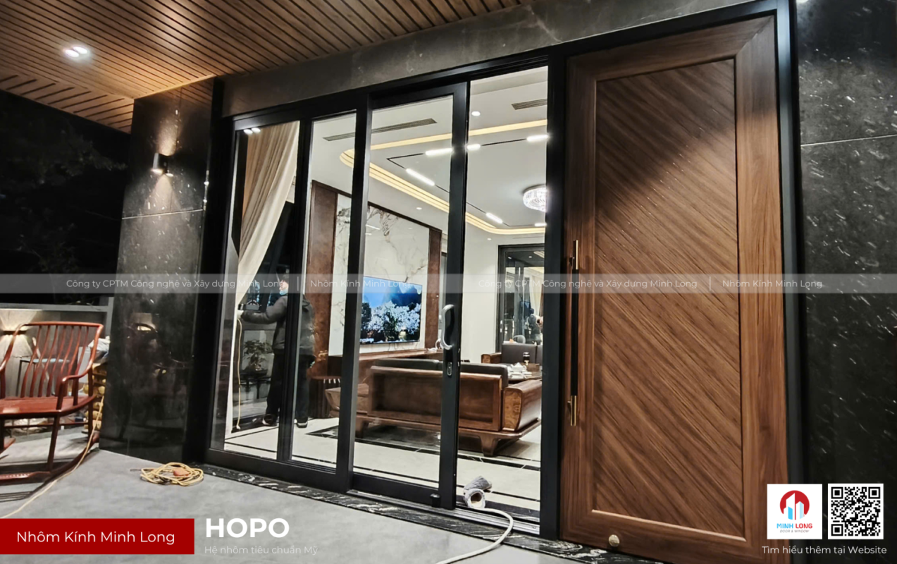 Công trình cửa nhôm maxpro do Nhôm kính Minh Long thi công