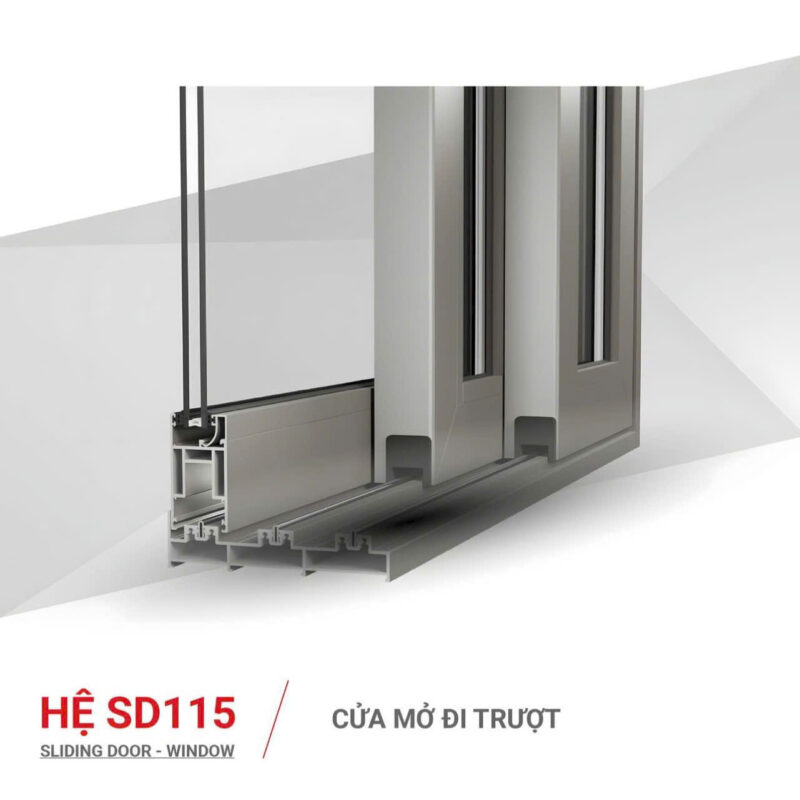 Cửa nhôm Maxpro hệ SD115 – Cửa đi mở trượt